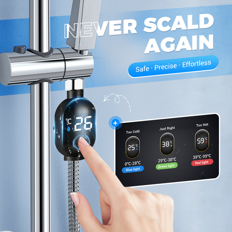 🚿 Buy 1 Get 1 Free🌡️Shower Thermometer-Instant Digital Display, Waterproof & Easy Install for Safe Bathing 👶📦