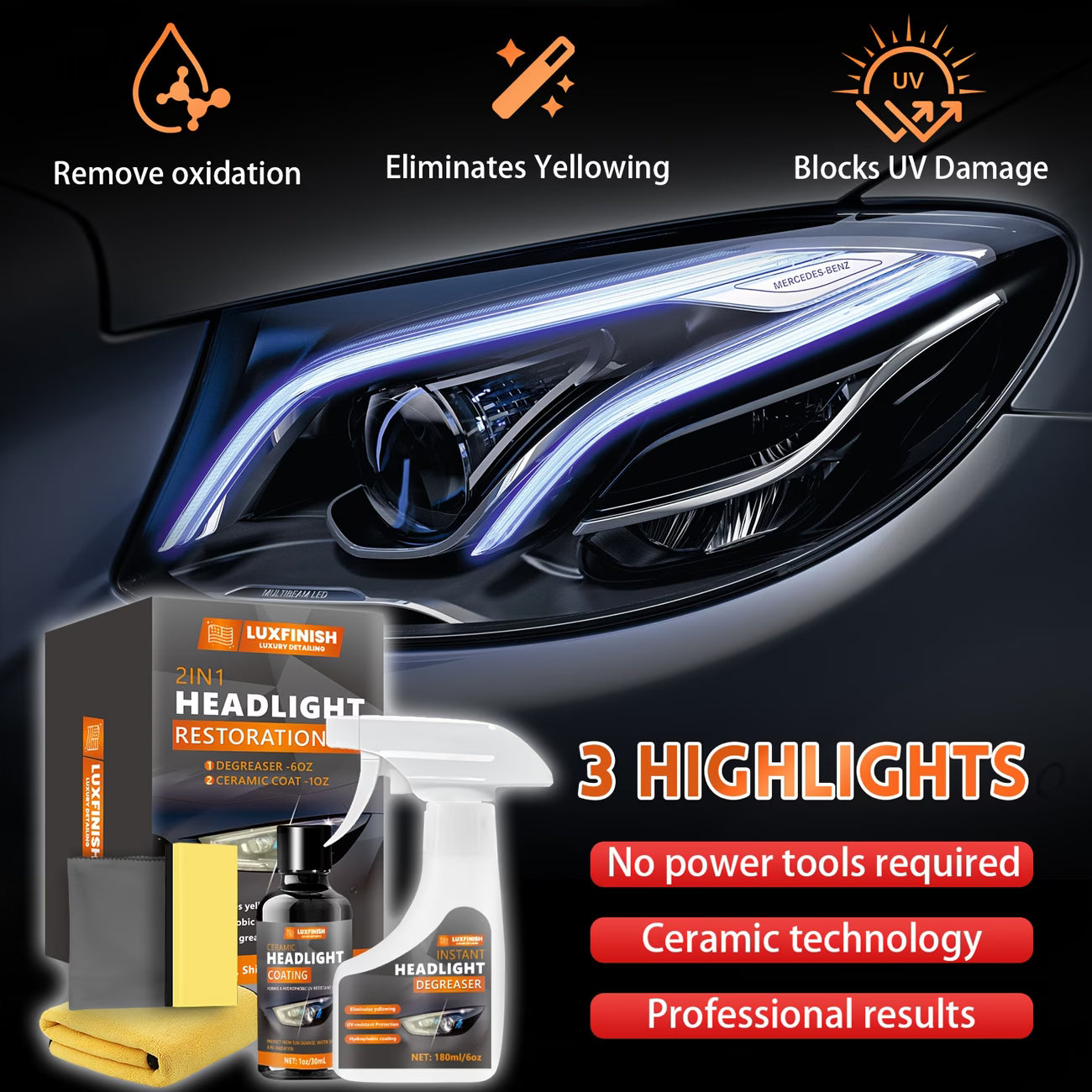 LuminaLens - Car Headlight Restoration Cream