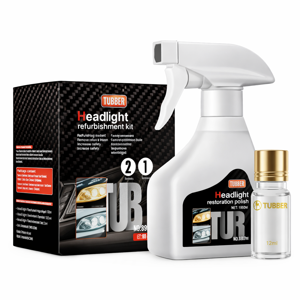 TUBBER - Automotive Headlamp Restoration Fluid Kit