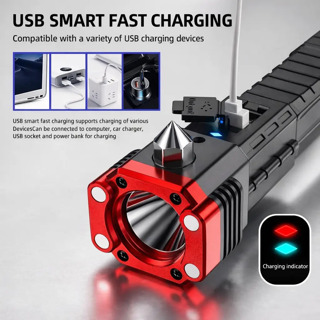 4-in-1 Tactical Flashlight with Integrated Powerbank urb-x-gear