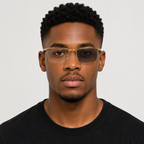 Smarte Goldbrille mit Blaulichtfilter