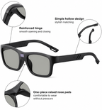 Smarte photochrome Brille mit schnellem Farbwechsel.