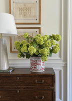 SAVE - Faux Flowers Snowball Flower Stem in Green - 43.5"
