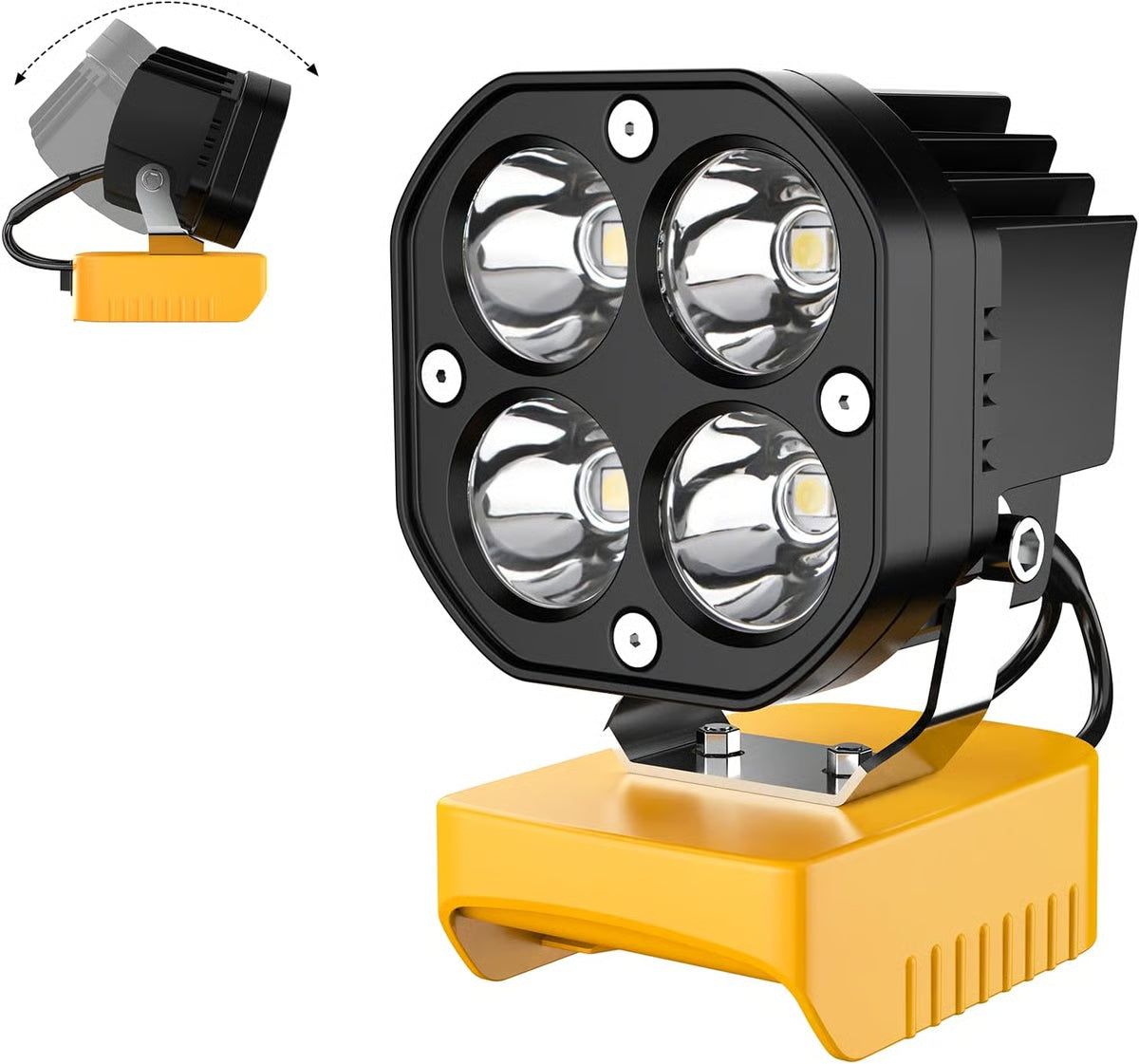 LED Work Light Compatible with Milwaukee 18V Battery/Dewalt 18V&20V Battery