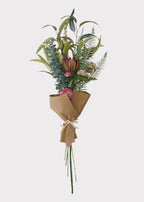 Large Artificial Flower Bouquet of Purple Protea and Eucalyptus - 43"