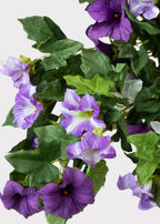 Fake Petunia UV Treated Indoor/Outdoor Hanging Flower Bush - 26"