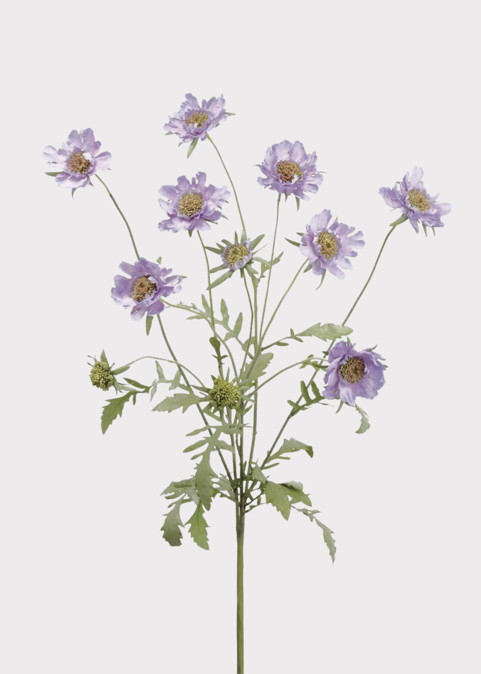 Amethyst Purple Fake Scabiosa Wildflower Bush - 25"