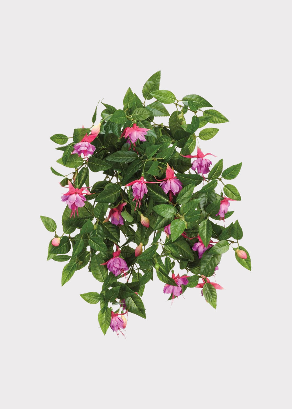 Artificial Fuchsia Flower Hanging Bush in Purple Hue - 20.5"