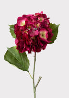Deep Pink Fake Blooming Hydrangea Flower - 23"
