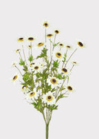 Fake Black-Eyed-Susan Wildflower Bush in White - 25"