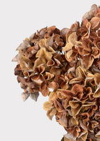 Mixed Autumn Brown Artificial Hydrangea Bush - 22"