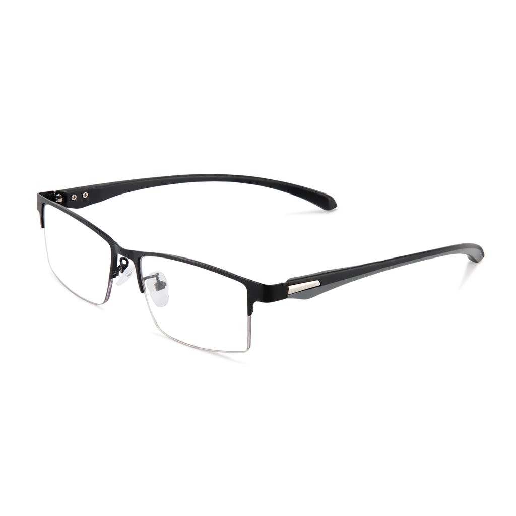 ULTRALEICHTE HALBRAND-GLEITSICHTBRILLE AUS METALL MIT PHOTOCHROMEN GLÄSERN