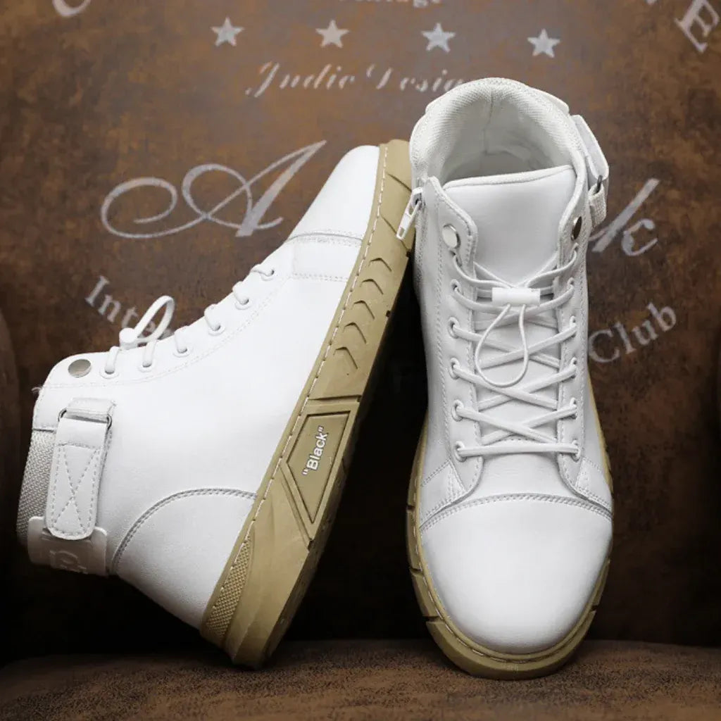 Men’s Genuine Leather Fleece-Lined Orthopaedic Chukka Boots