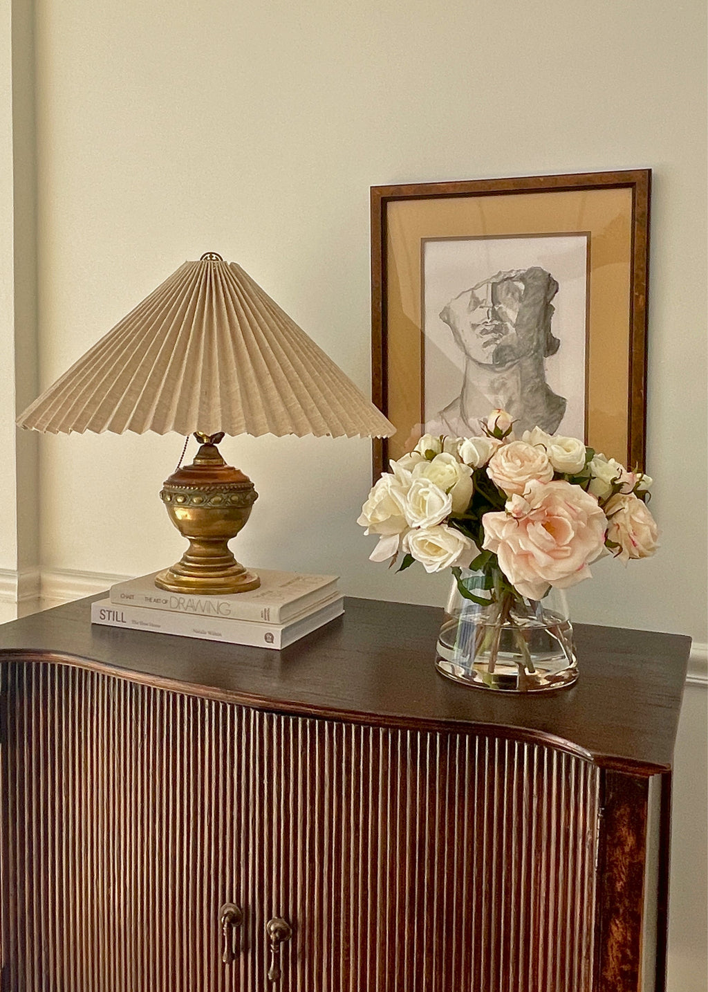 Natural Touch Rose Arrangement in Vase - 12"